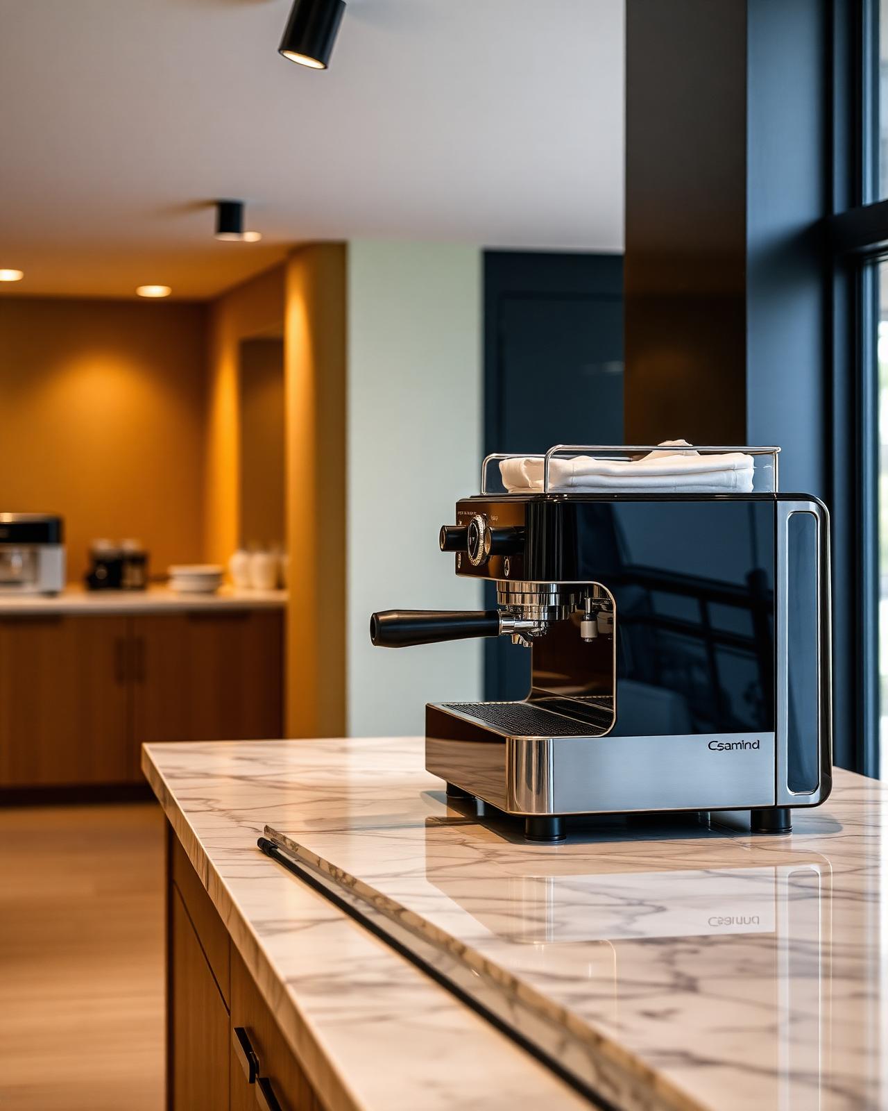 Premium koffiemachine close-up